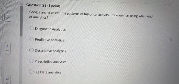do this now please 8 13 S Question 28 (1 point) Google