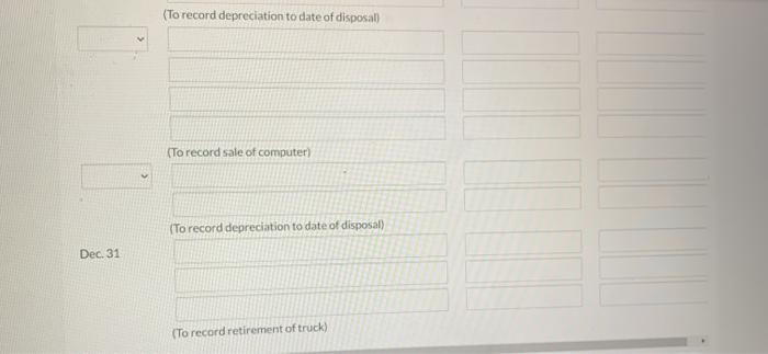 for 2020 Retired a piece of machinery that was purchased on January