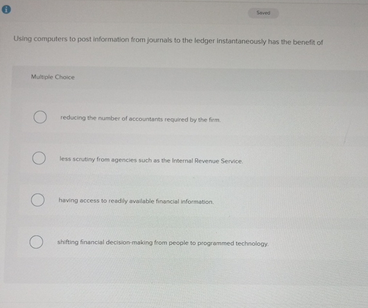  Using computers to post information from journals to the ledger instantaneously