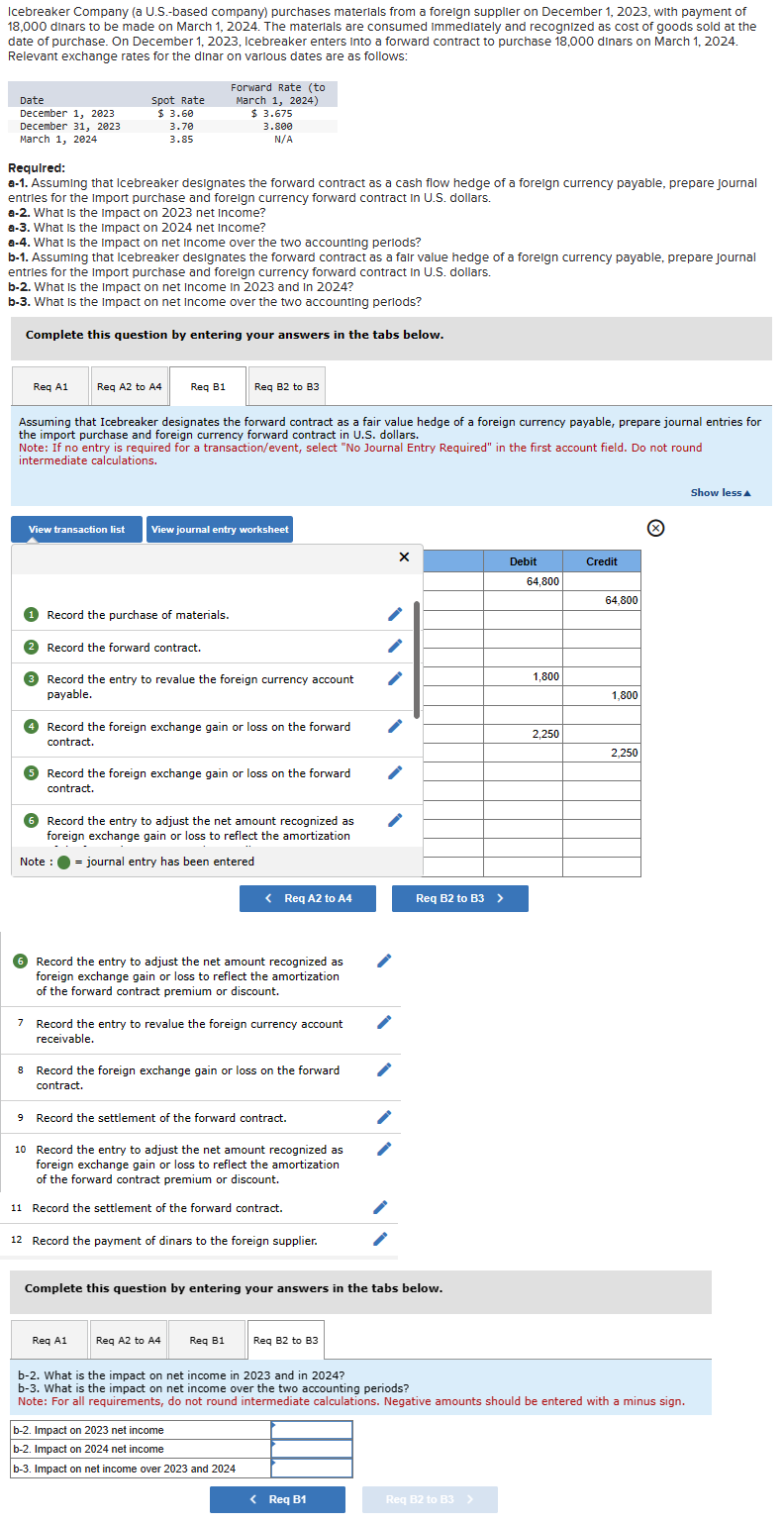  Icebreaker Company (a U.S.-based company) purchases materials from a foreign supplier
