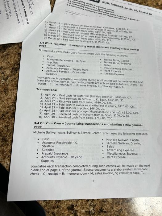 check - C; receipt - R. (You will use the same fournal