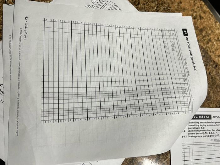 Expense - Rent Expense - Utilities Expense Joumalize each transaction completed during