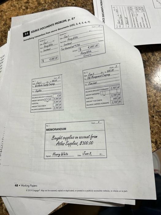 3) April 9 - Paid cash on account to Supply Mart, $300,00,C3.