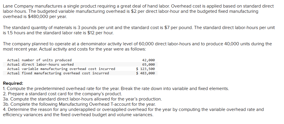 Compute the predetermined overhead rate for the year. Break the rate