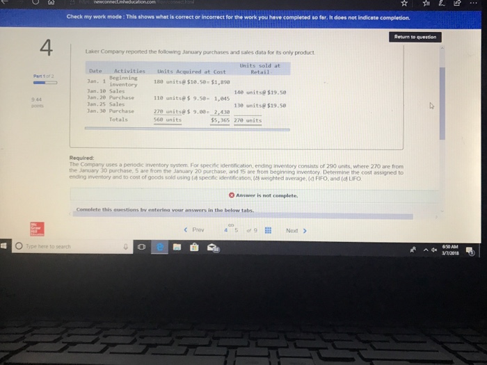  Check my work mode: This shows whet is correct or incorrect