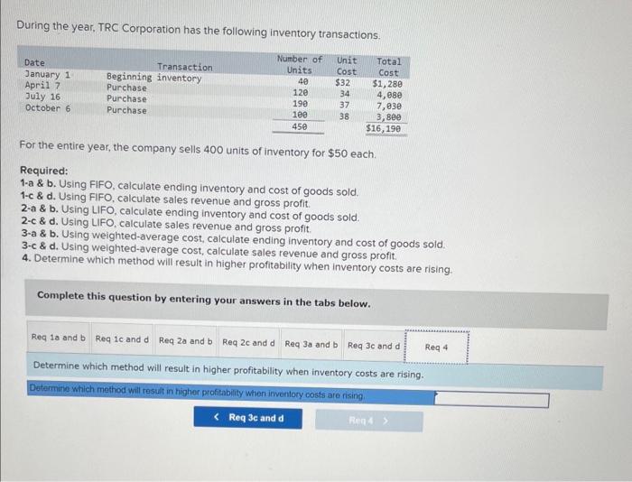 Using LIFO, calculate sales revenue and gross profit. 3-a \& b. Using