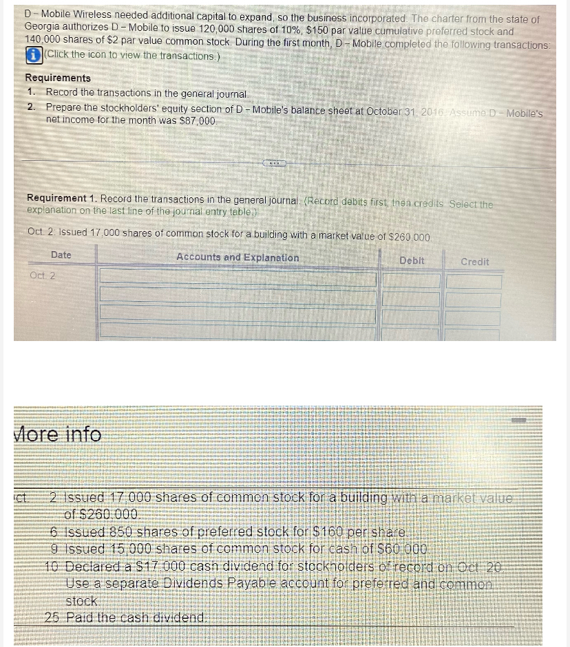  D-Mobile Wireless needed additional capital to expand, so the business incorporated.