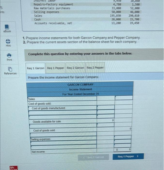 please. thanks! Required information [The following information applies to the questions displayed