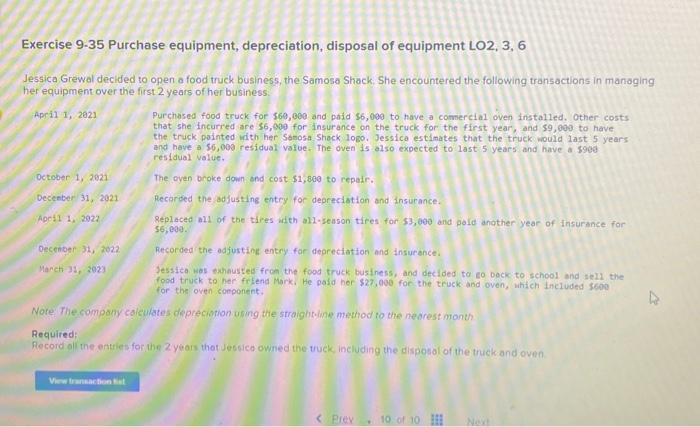  Complete the sum properly. Record all 12 entries . Exercise 9-35