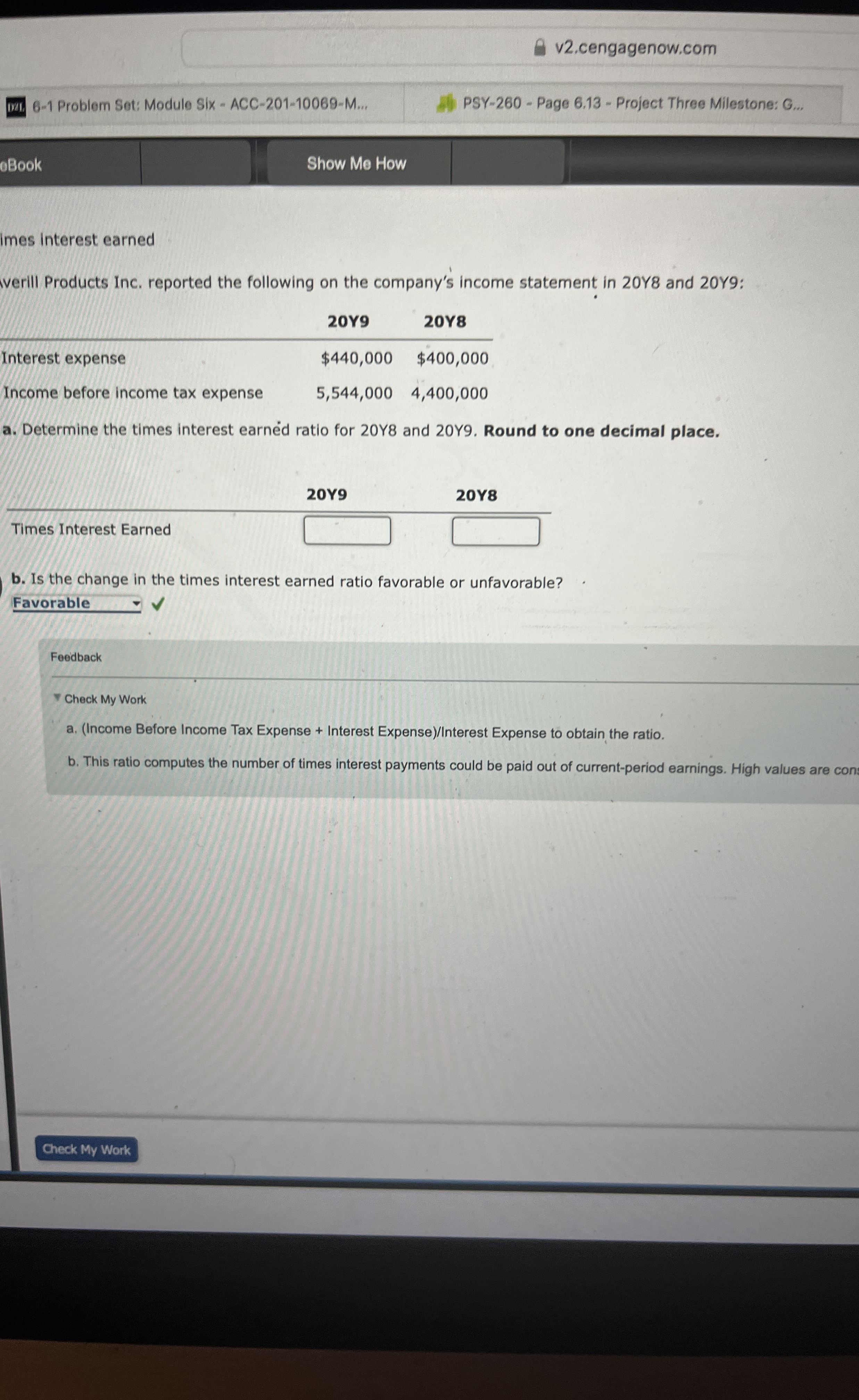  v2.cengagenow.com 6-1 Problem Set: Module Six - ACC-201-10069-M... PSY-260- Page 6.13-