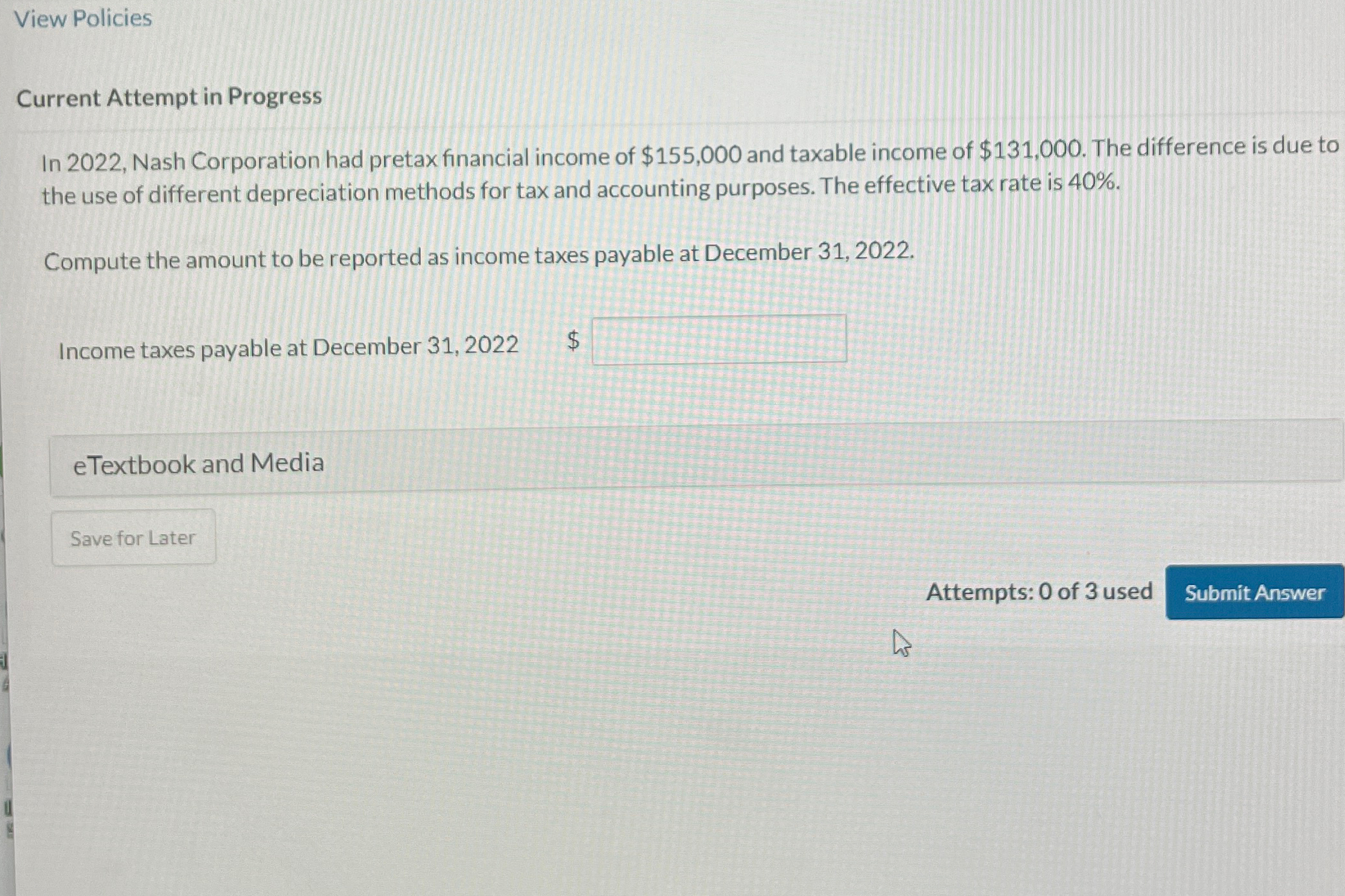  View Policies Current Attempt in Progress In 2022, Nash Corporation had