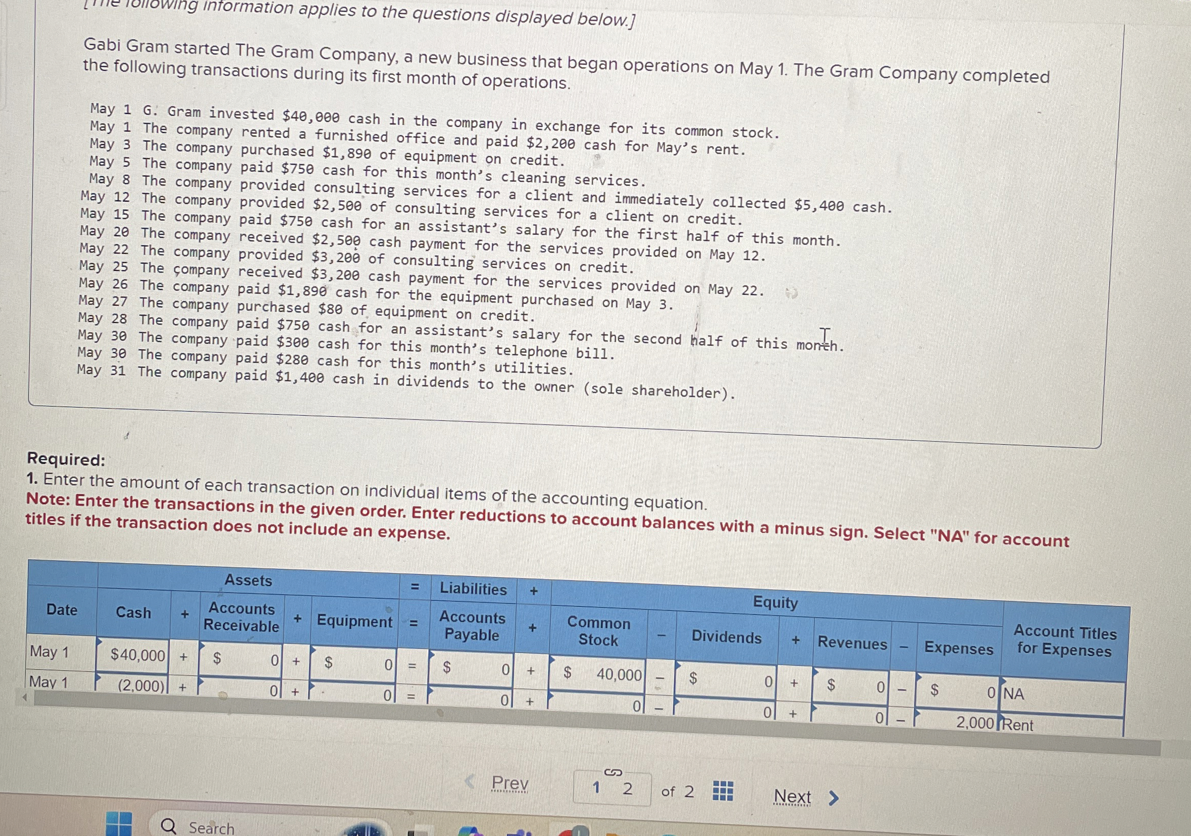  Problem 1-7B Analyzing transactions and preparing financial statements P1 P2 Nina