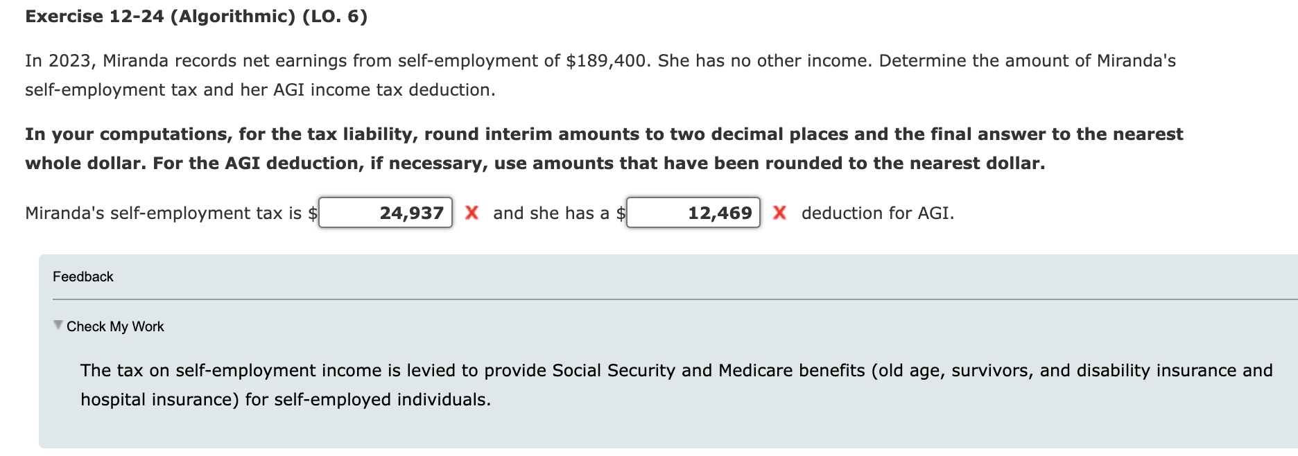 Social Security and Medicare Portions Exercise 12-24 (Algorithmic) (LO. 6) In 2023,