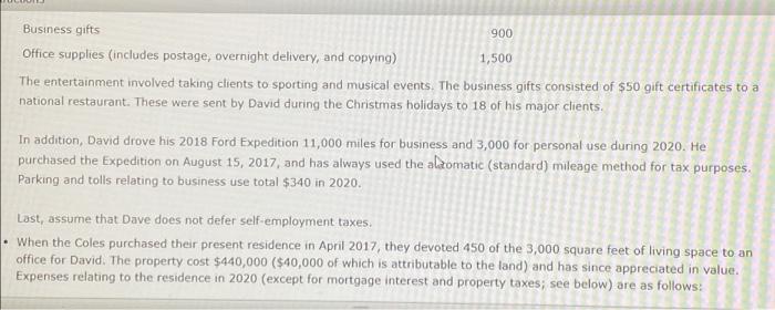 2020 tax year. David R. and Ella M. Cole (ages 39 and