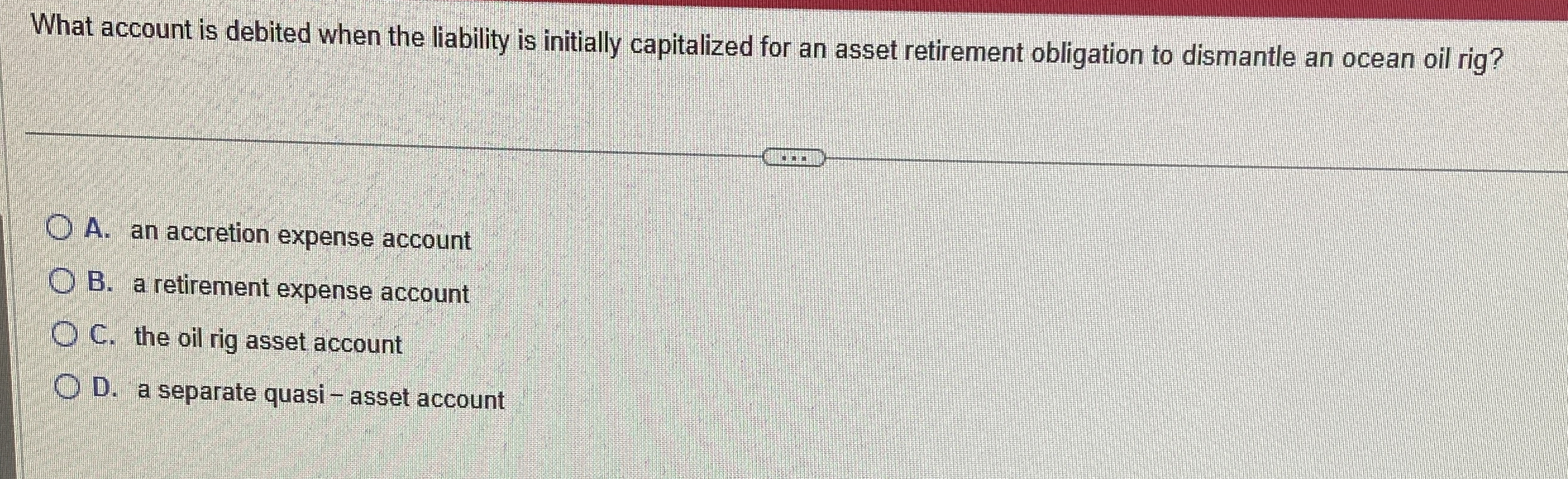  What account is debited when the liability is initially capitalized for