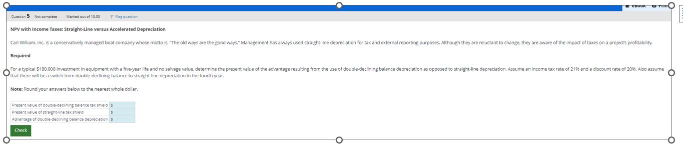  For a typical 180,000 investment in equipment with a five yar