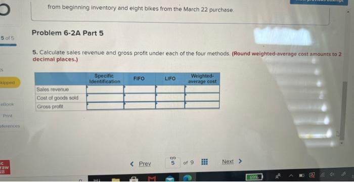 inventory system. You recelved no credit for this question in the previous