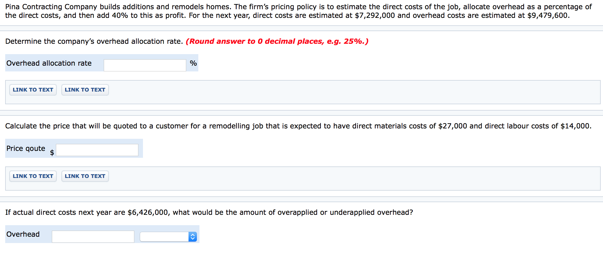  Pina Contracting Company builds additions and remodels homes. The firm's pricing