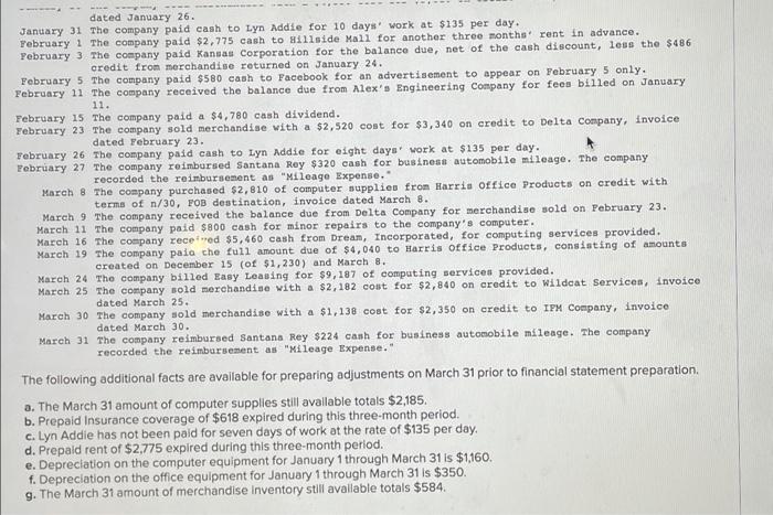 successful, and its list of customers has grown. To accommodate the growth,