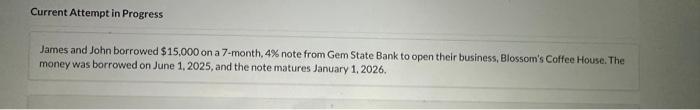  Answer needed for part D only James and John borrowed $15,000