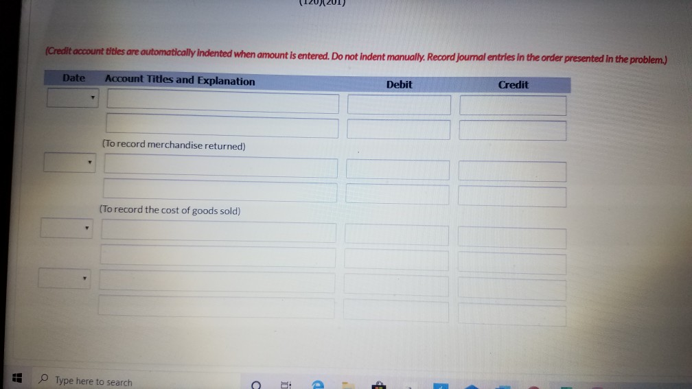 505 Cost of Goods Sold 158 Accumulated Depreciation-Equipment 726 Salaries and Wages