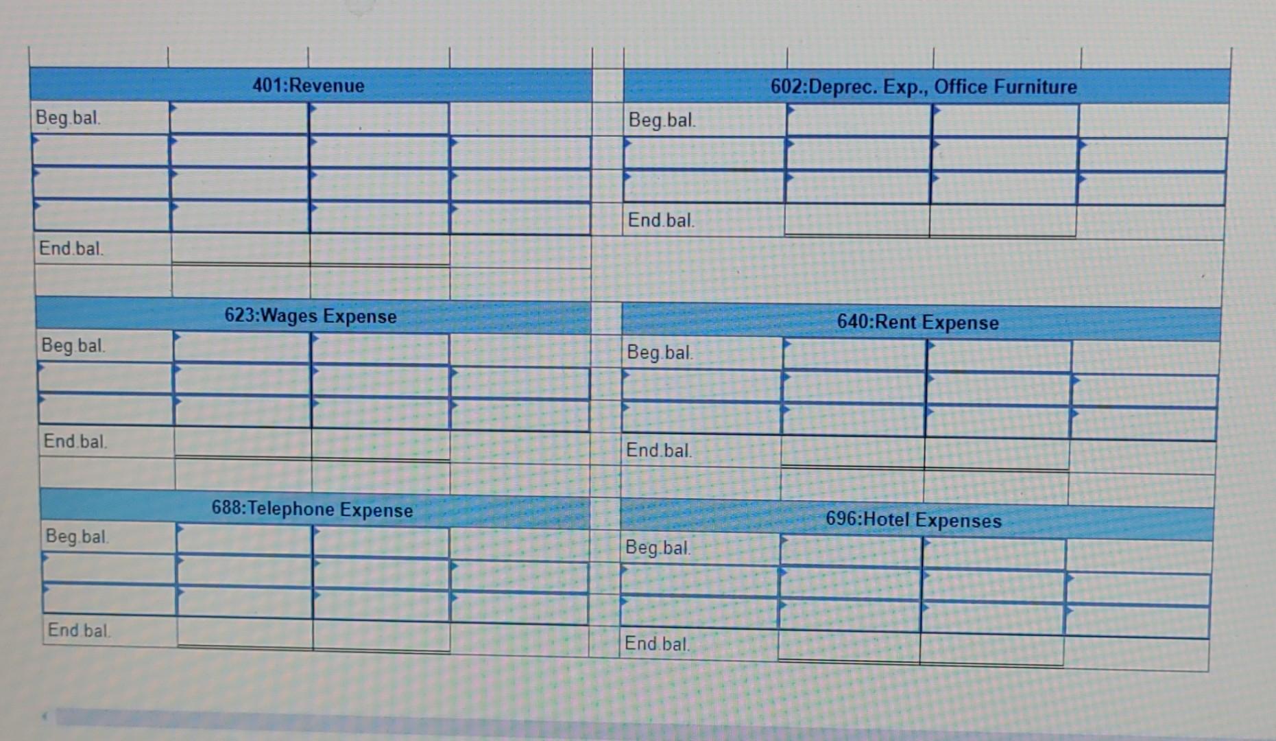 the adjusting entry for one month of the prepaid rent. Note: Enter