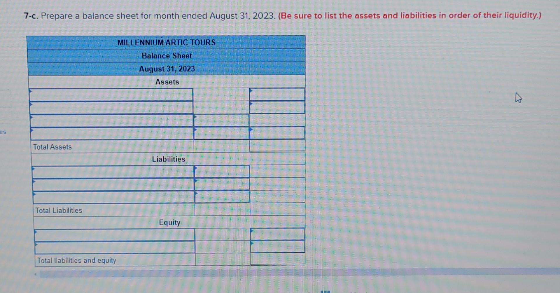 before credits. 4. Prepare an unadjusted trial balance at August 31, 2023.