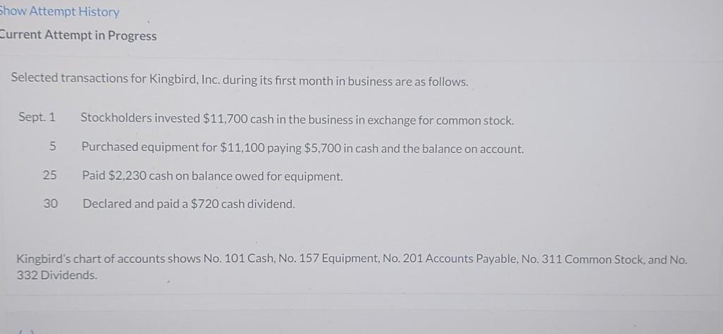 Old MathJax webview question 4 from cash, equipment, acc payable, common stock,