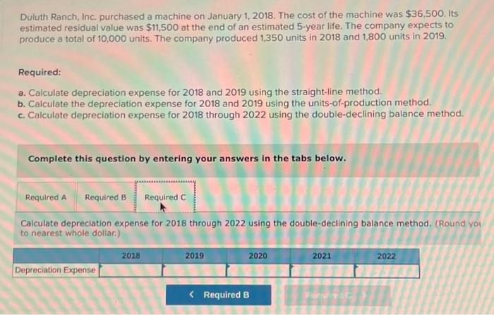 estimated residual value was $11,500 at the end of an estimated 5