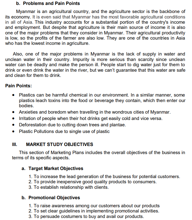 objectives of the study? 5. What are the limitations of the study?