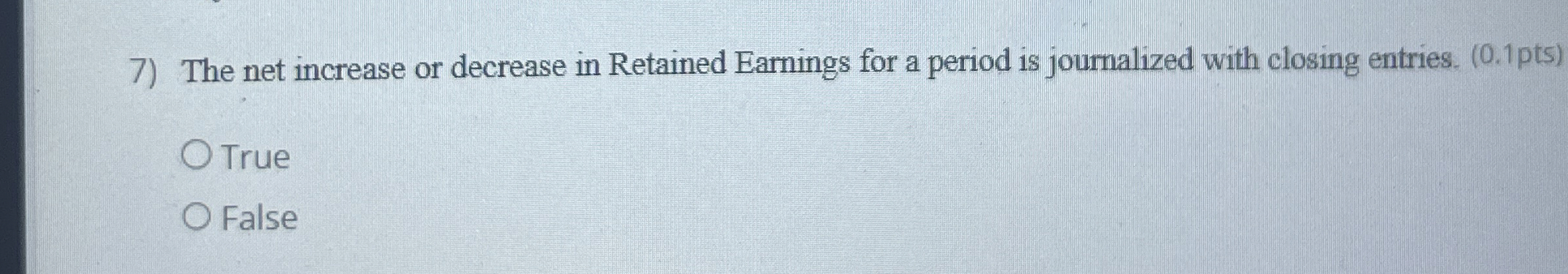  The net increase or decrease in Retained Earnings for a period