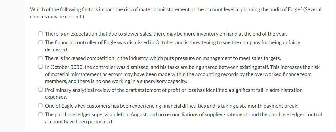  Eagle has experienced increased competition and is facing significant pressure to