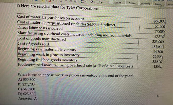 Corporation: 2 Cost of materials purchases on account Cost of materials requisitioned