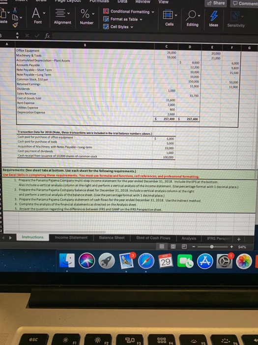 Table Cells Editing Cell Styles f& L13 the PanamaPajama Campary began eperations