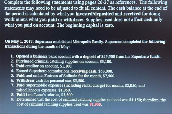 needing help making a Income statement, Balance sheet, and statement of Owner's