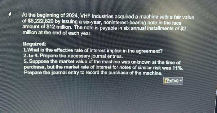  Record the first installment payment at December 31, 2024. Note: Enter