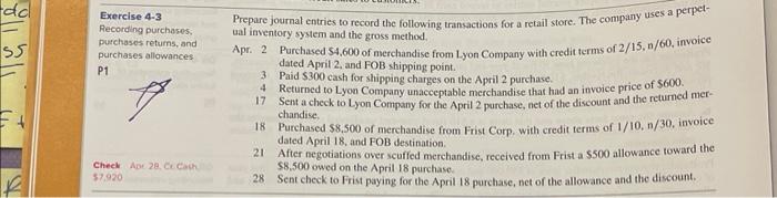 can i get the step by step dd 55 Et V Exercise