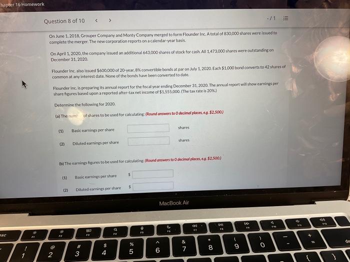 Please help me complete this! Give Correct Answer Kudos! hapter 16 Homework