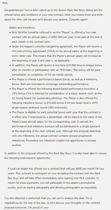 old and has always dreamed of playing in the big leagues. Last