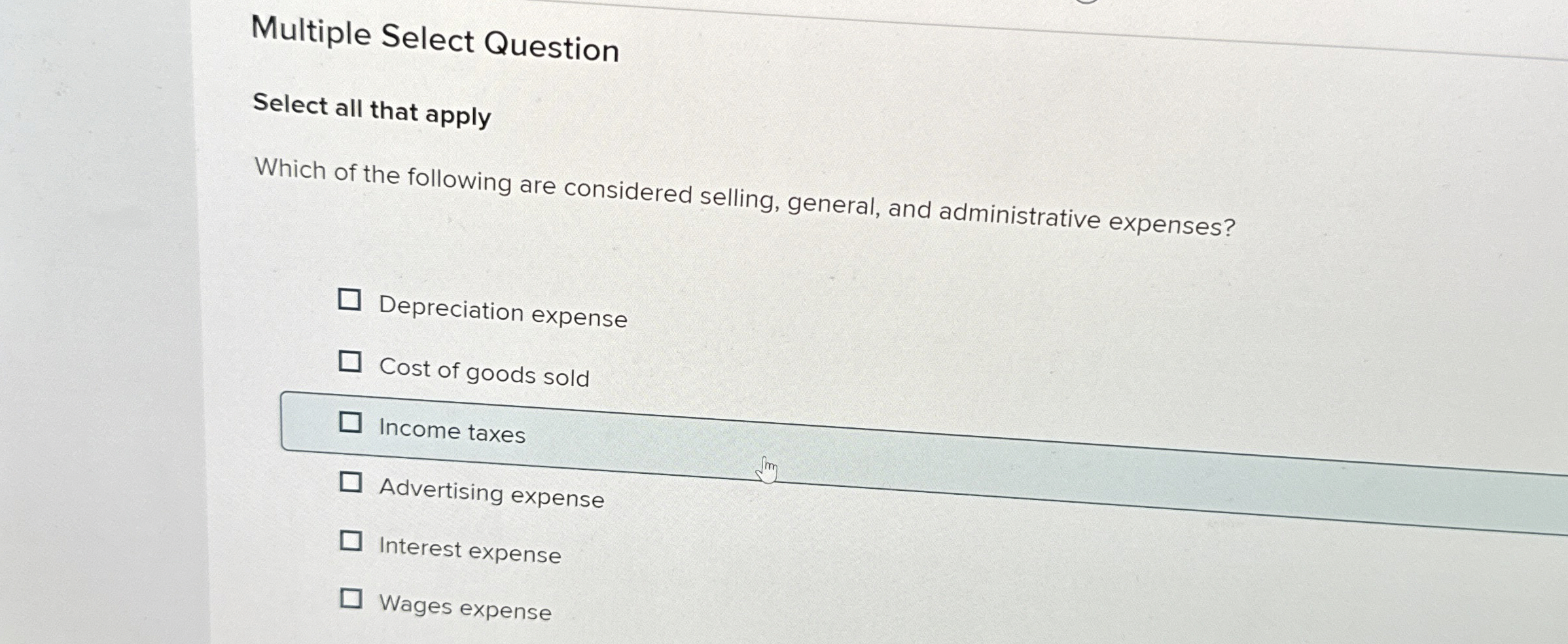  Multiple Select Question Select all that apply Which of the following