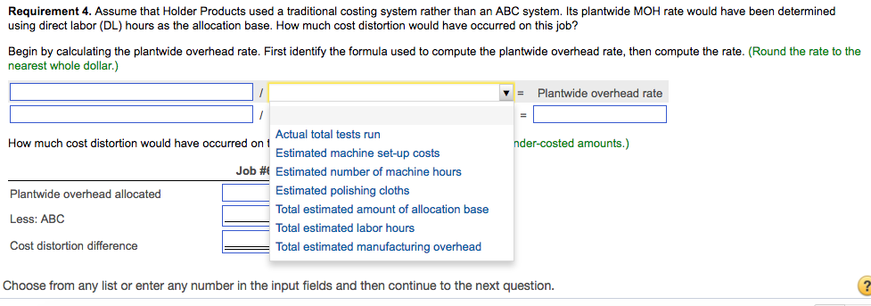 ABC costing system. The following manufacturing activities, indirect manufacturing costs, and cost