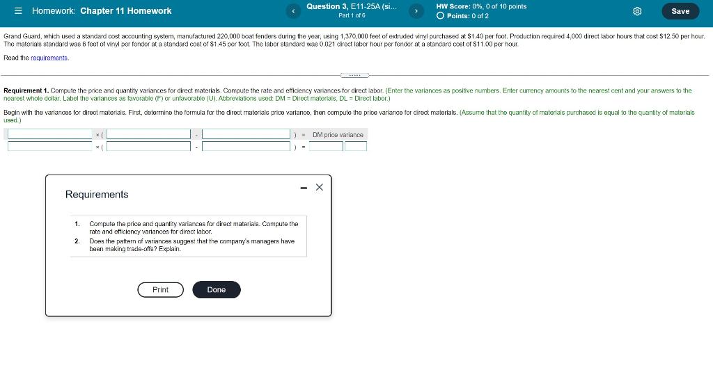  Homework: Chapter 11 Homework Question 3, E11-25A (si... Part 1 of