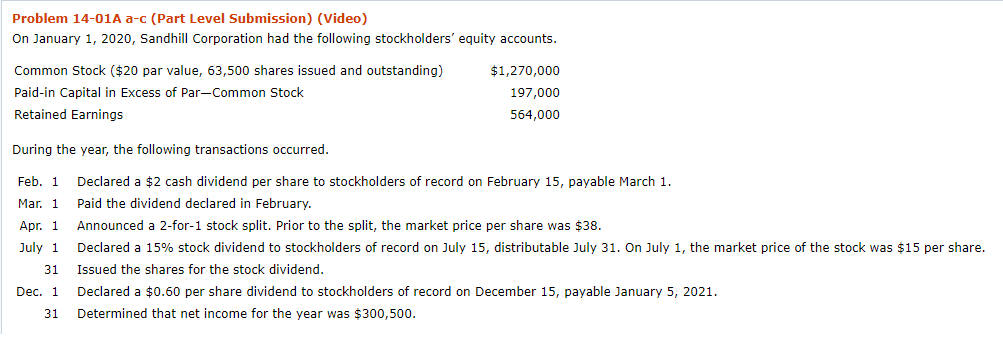  Please complete both parts & include a stockholder's equity section at