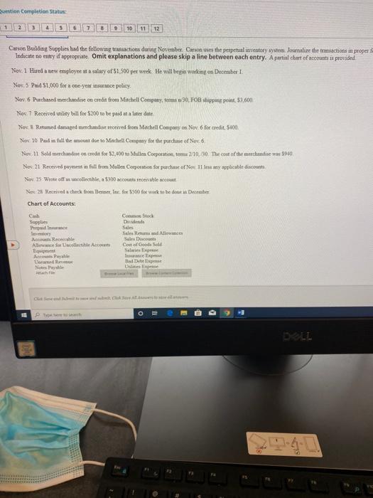  question Completion Status 1 2 2 4 5 6 8 10