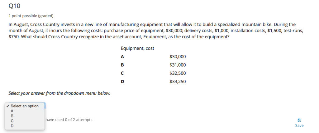 immediately after the sale? (Round your answer to the nearest dollar.) Cost