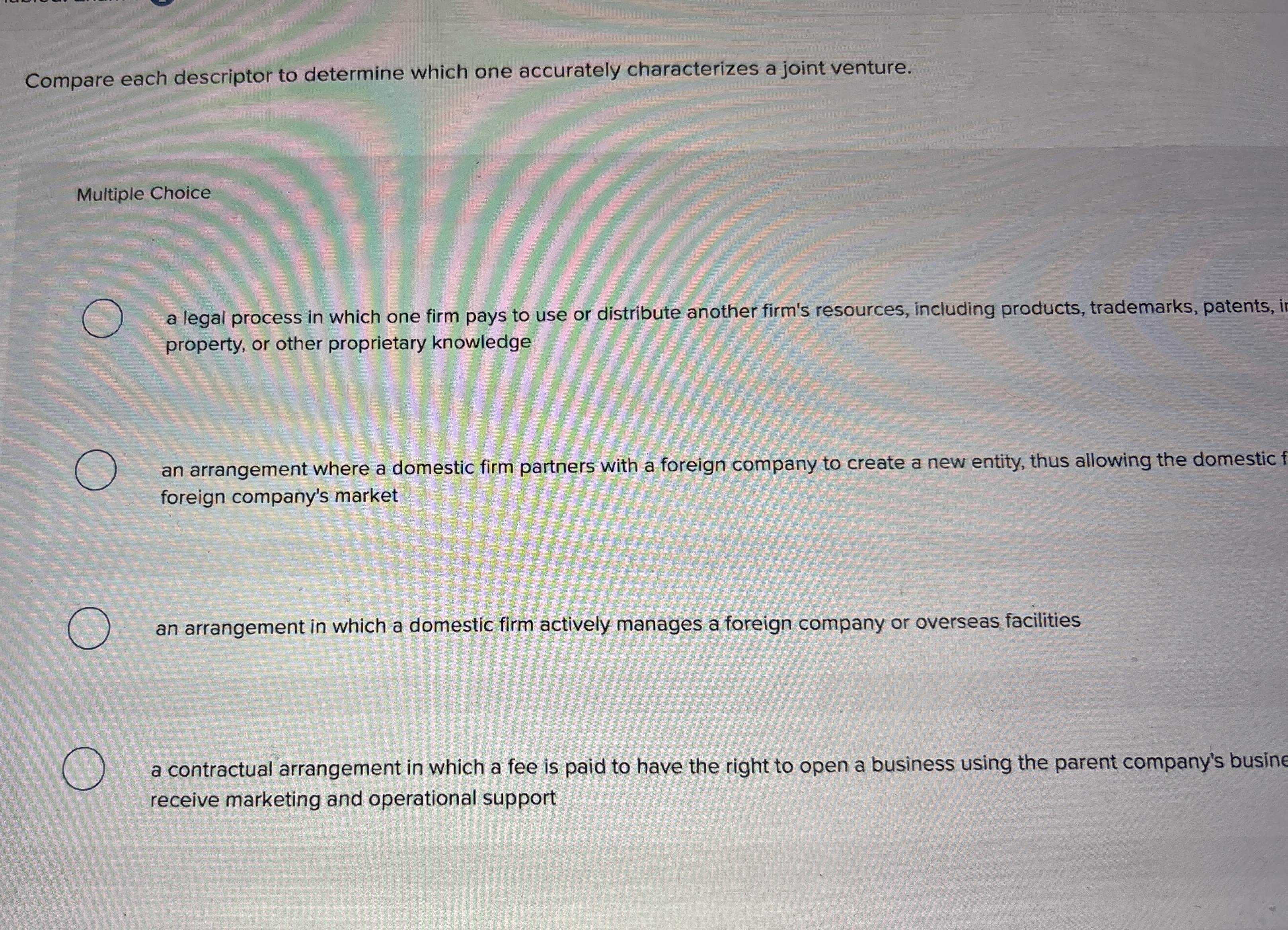  Compare each descriptor to determine which one accurately characterizes a joint
