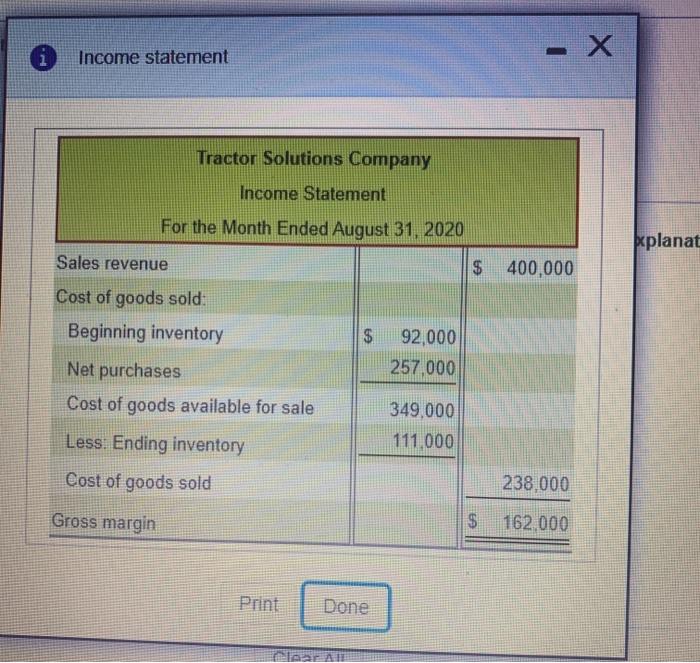 apply the lower-of-cost-and-net-realizable-value rule to the inventory 2. Prepare a revised income