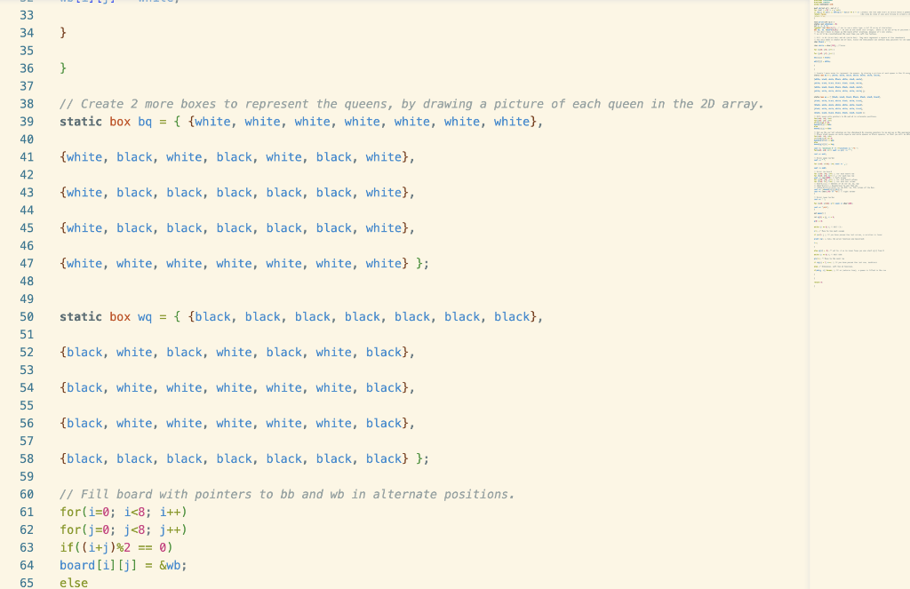 queens problem. If you nee the entire code please let me know