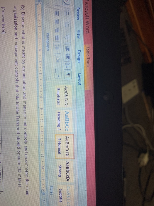  Microsoft Word Table Tools Review View Design Layout AaBb CD AaBbcc