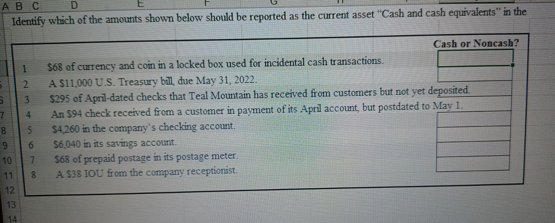 Identify which of the amounts shown below should be reported as
